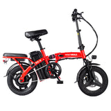 Honey Whale S6-S Electric City Bike 14" Tires 250W Motor 48V 10.4Ah Battery