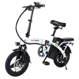 Honey Whale S6-S Electric City Bike 14" Tires 250W Motor 48V 10.4Ah Battery