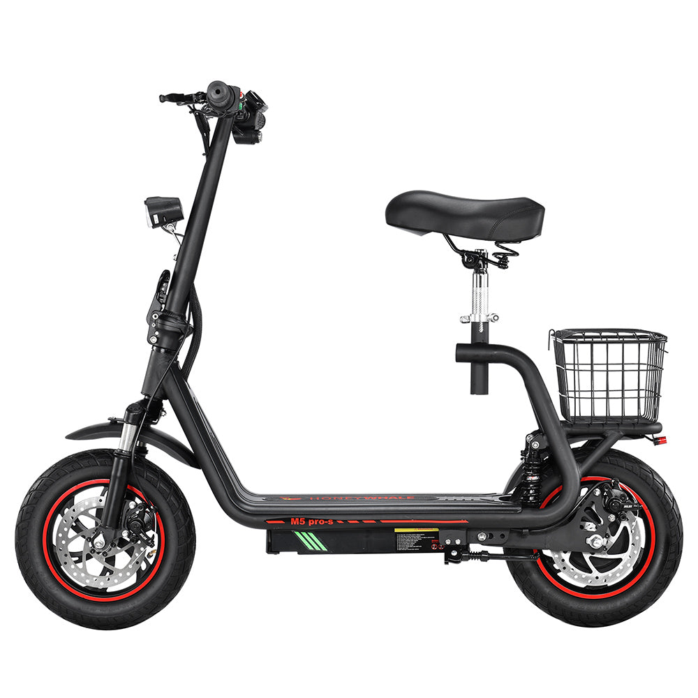 Honeywhale M5 Pro-S Electric Scooter With Basket 12" Tires 500W 13AH Battery