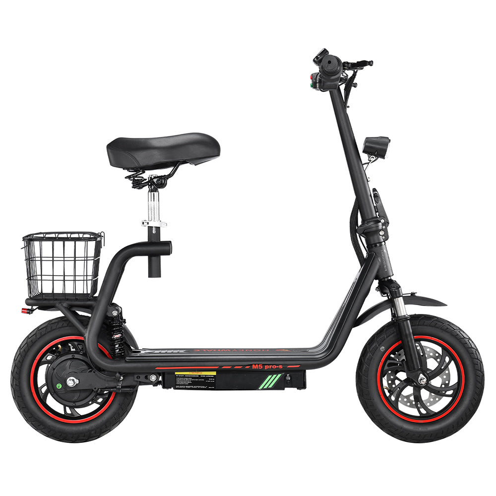 Honeywhale M5 Pro-S Electric Scooter With Basket 12" Tires 500W 13AH Battery