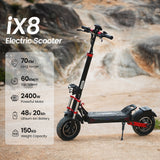 iScooter iX8 Electric Scooter 12" Tires Dual 1200W Motors 48V 20AH Battery