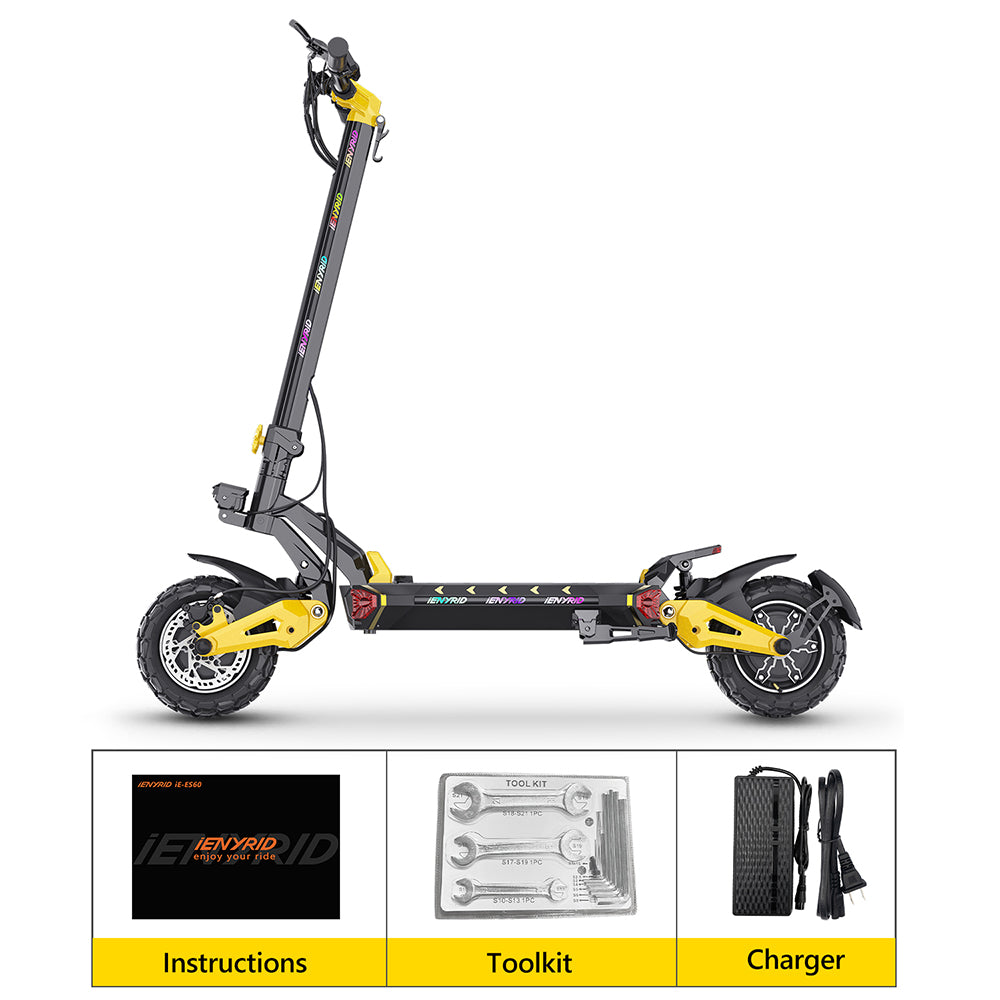 iENYRID ES60 Electric Scooter 11" Tires Dual 1200W Motors 48V 23AH Battery