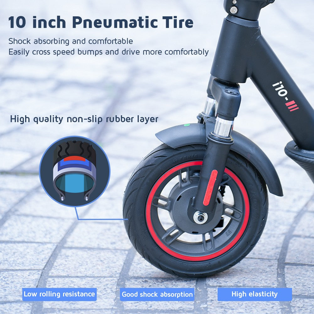 iScooter i10 Electric Scooter 10" Tires 650W Motor 36V 15Ah Battery