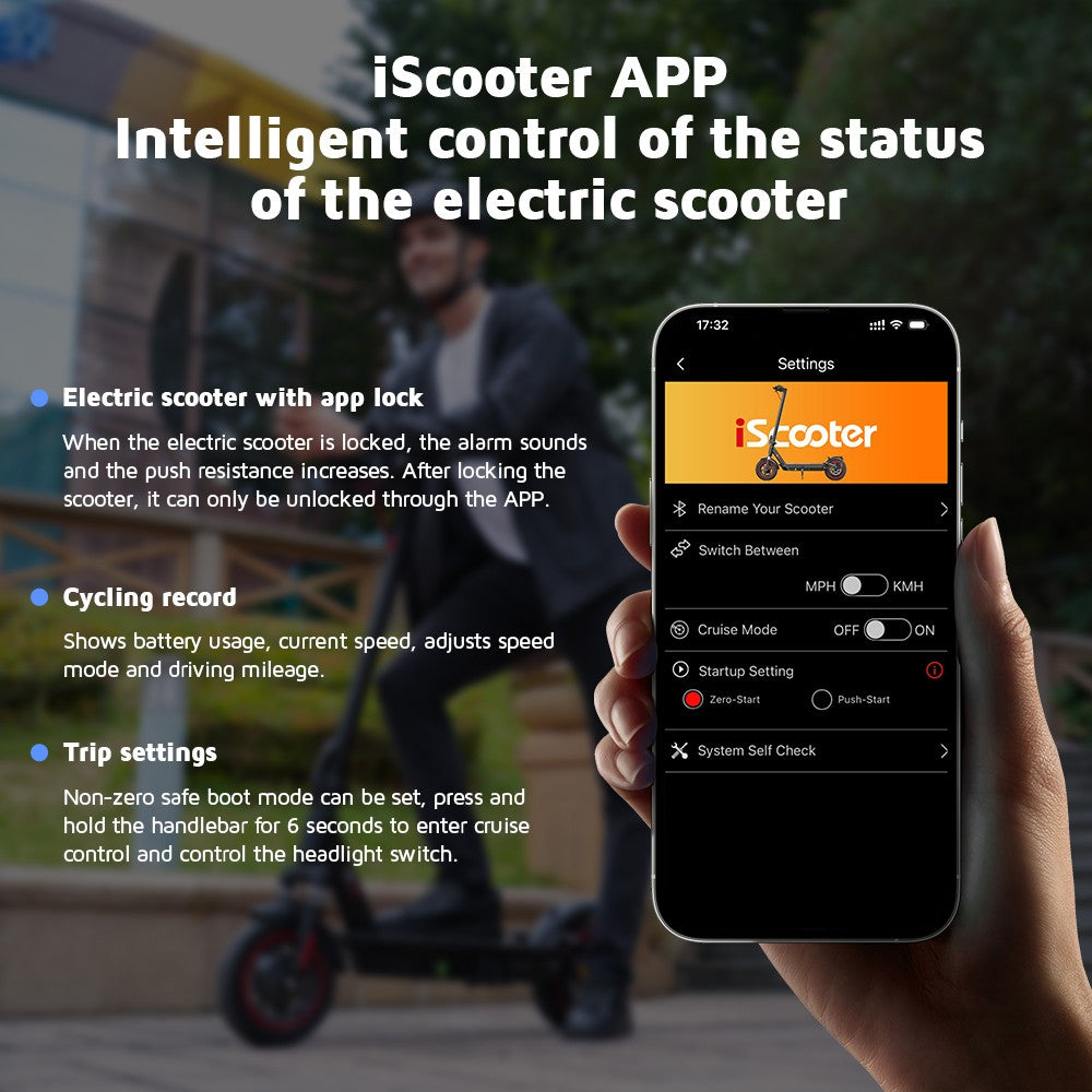 iScooter i10 Electric Scooter 10" Tires 650W Motor 36V 15Ah Battery