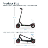 iScooter i9 Max Electric Scooter 10" Tires 500W Motor 36V 10Ah Battery