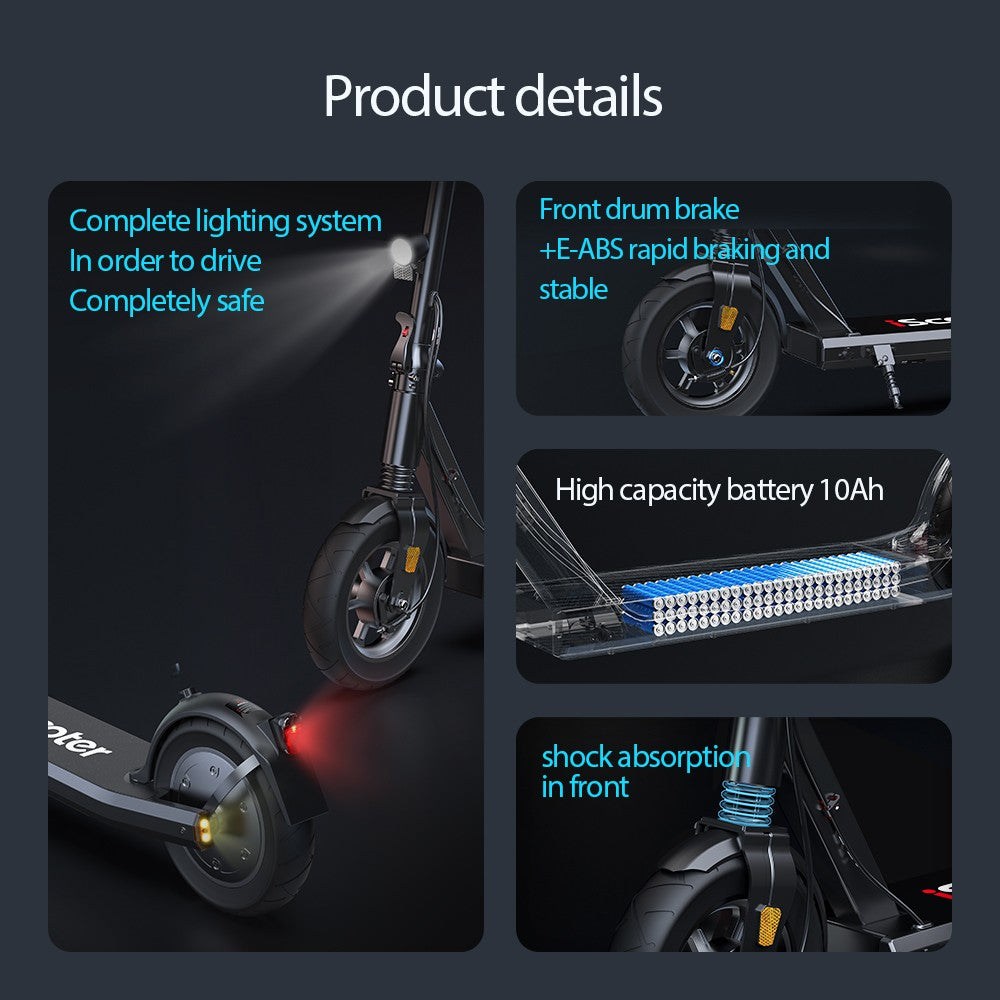 iScooter i9S Electric Scooter 10" Tires 500W Motor 36V 10Ah Battery