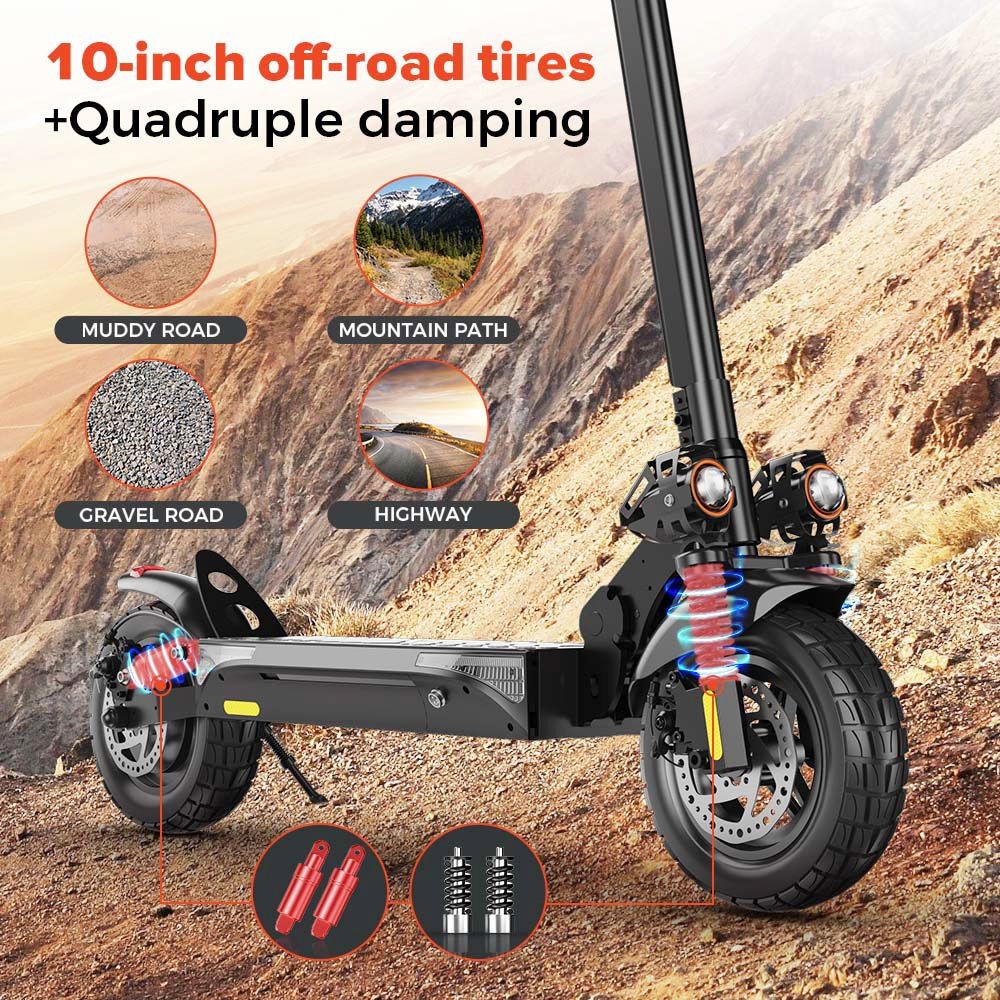 iScooter iX4 Electric Scooter 10" Tires 800W Motor 48V 15Ah Battery