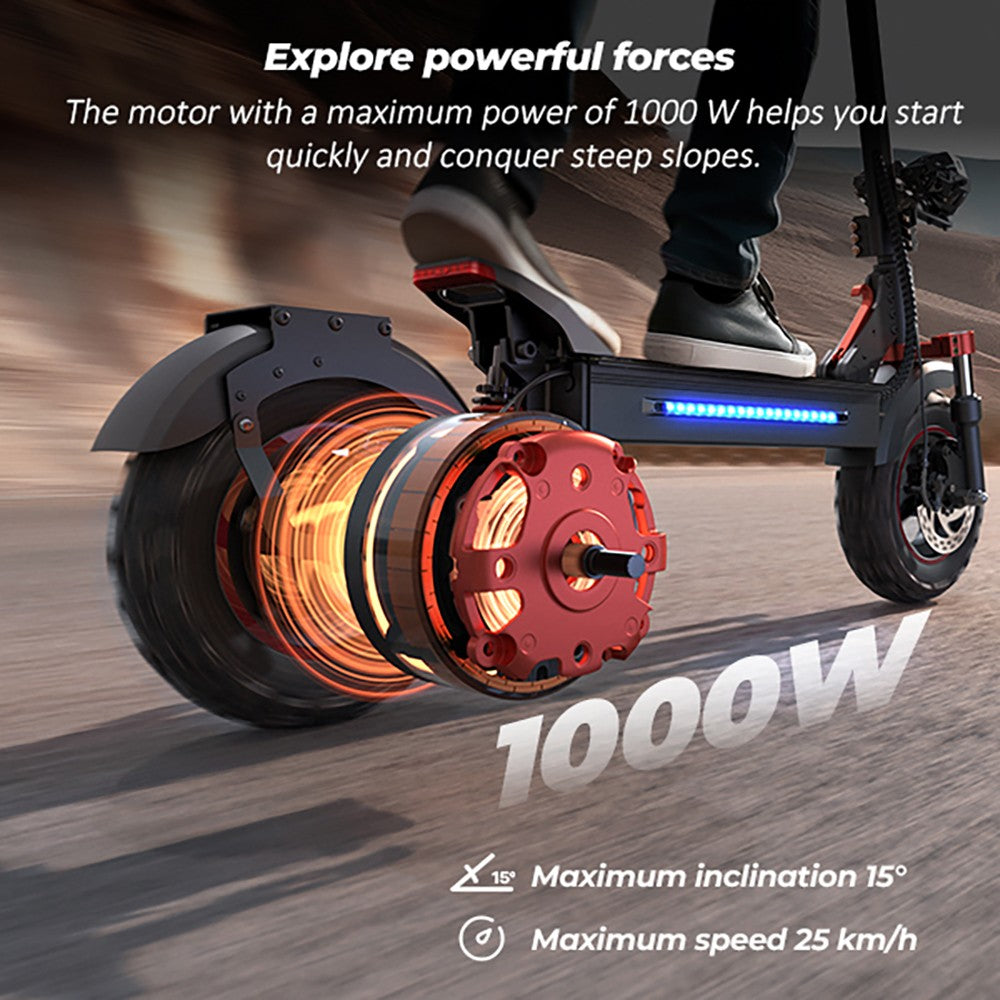 iScooter iX5S Electric Scooter 11" Off-Road Tires 1000W Motor 48V 15Ah Battery