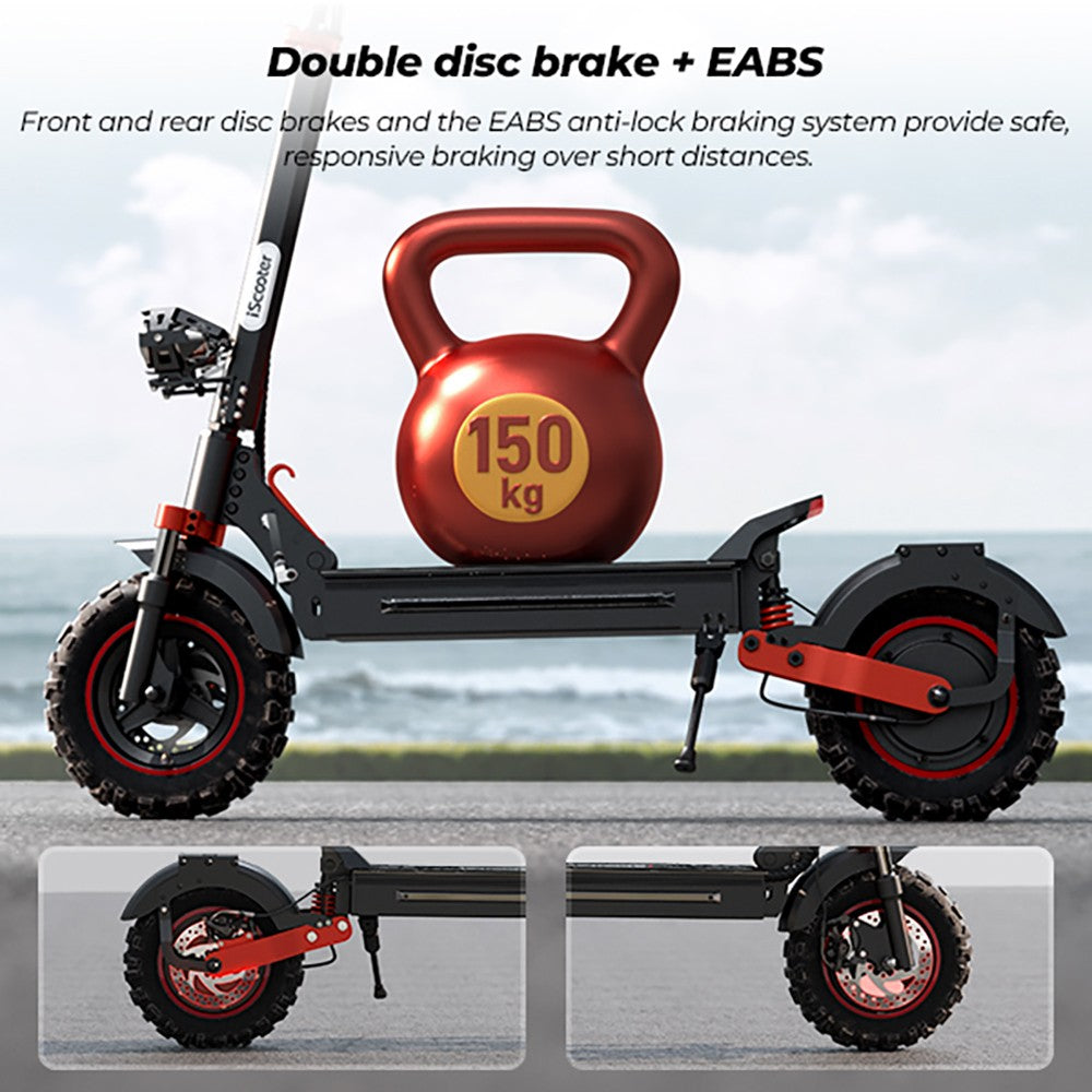 iScooter iX5S Electric Scooter 11" Off-Road Tires 1000W Motor 48V 15Ah Battery