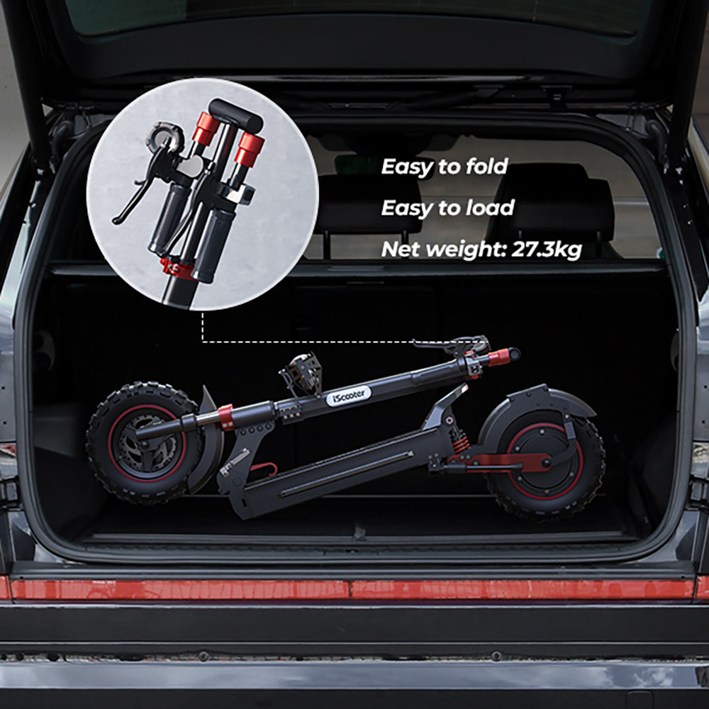 iScooter iX5S Electric Scooter 11" Off-Road Tires 1000W Motor 48V 15Ah Battery