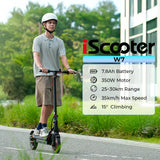 iScooter W7 Electric Scooter 8.5" Tires 350W Motor 42V 7.8Ah Battery