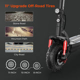 isinwheel GT2 Electric Scooter 11"  Off-road Tires 800W Motor 48V 15Ah Battery