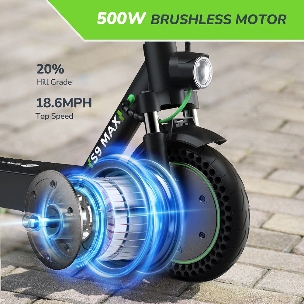 isinwheel S9 Max Electric Scooter 10" Tires 500W Motor 36V 10.4Ah Battery