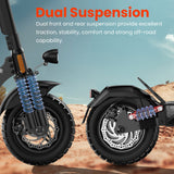 isinwheel T4 Electric Scooter with ABE 10" Tires 500W Motor 48V 12.5Ah Battery