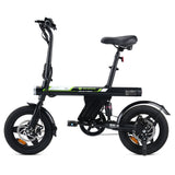 isinwheel U1 Electric Bike with Seat 14" Tires 250W Motor 36V 7.8Ah Battery