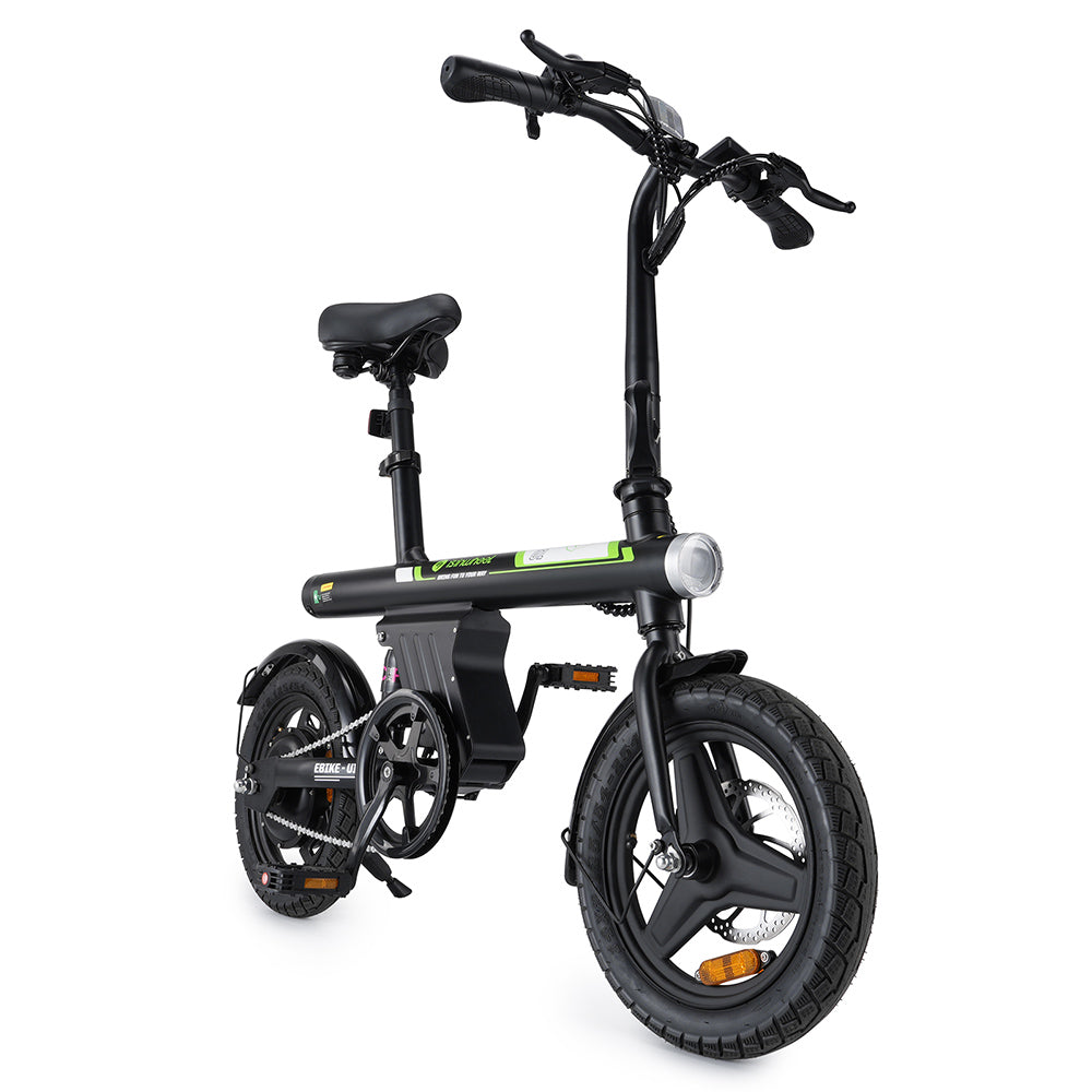 isinwheel U1 Electric Bike with Seat 14" Tires 250W Motor 36V 7.8Ah Battery