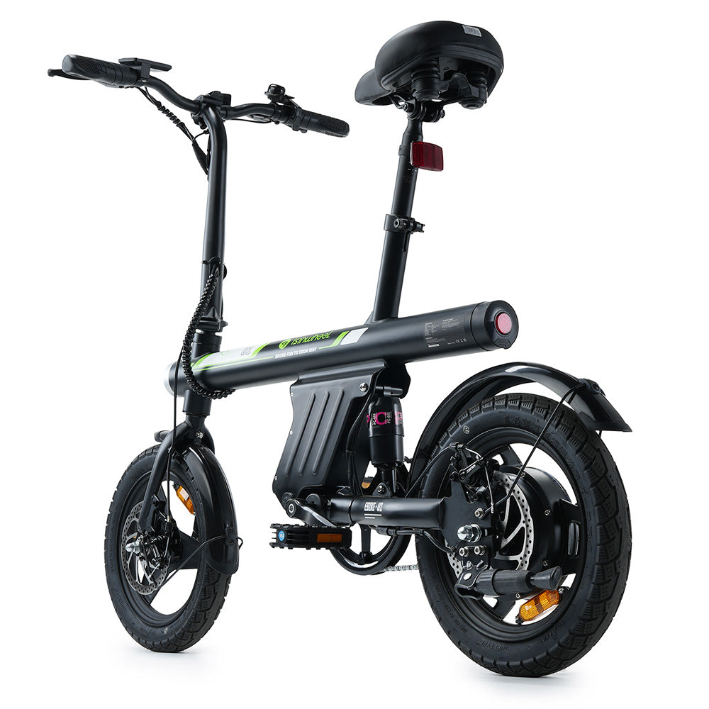 isinwheel U1 Electric Bike with Seat 14" Tires 250W Motor 36V 7.8Ah Battery