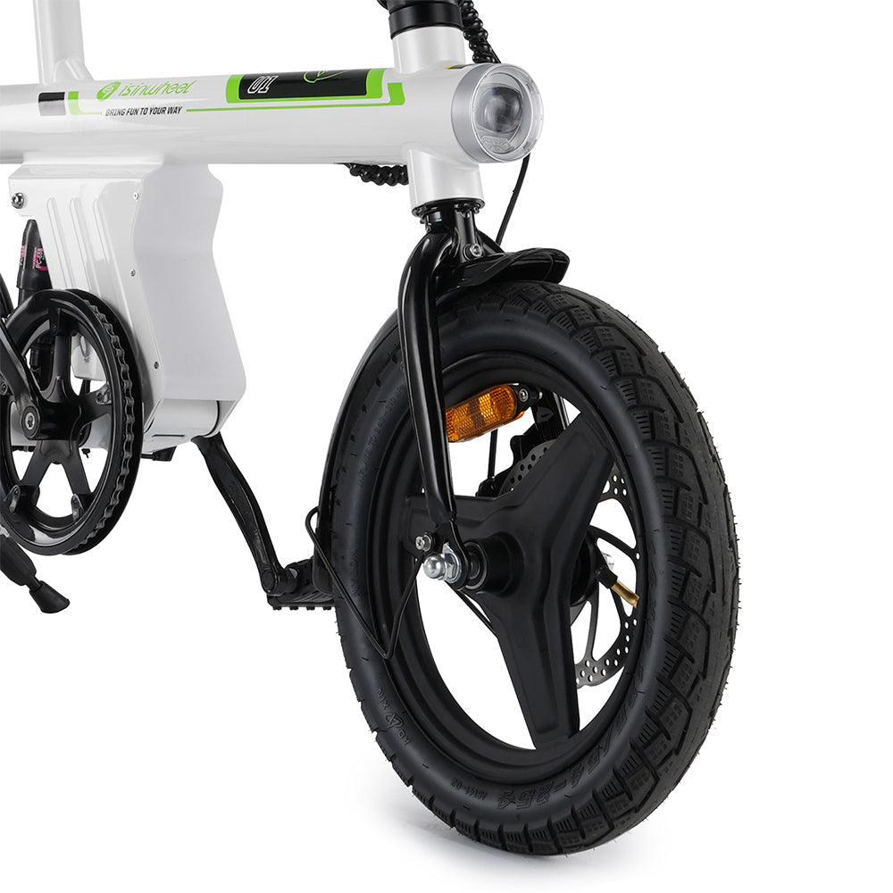 isinwheel U1 Electric Bike with Seat 14" Tires 250W Motor 36V 7.8Ah Battery