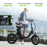 isinwheel U4 Electric Bike 16" Tires 500W Motor 36V 10.4Ah Battery