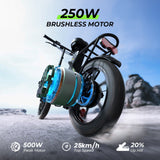 isinwheel U4 Electric Bike 16" Tires 500W Motor 36V 10.4Ah Battery