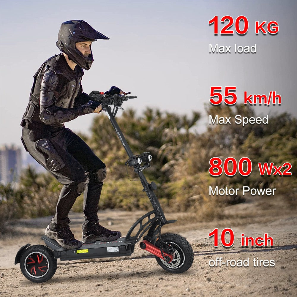 KUGOO G-Booster Electric Scooter with Seat 10" Dual 800W Motor 48V 23Ah Battery