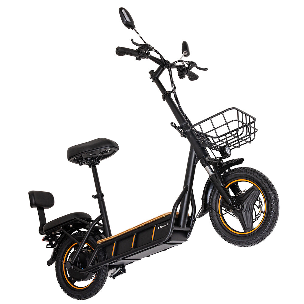 KuKirin C1 Pro Electric Scooter with Seat 14" Off-Road Tires 500W Motor 48V 26Ah Battery