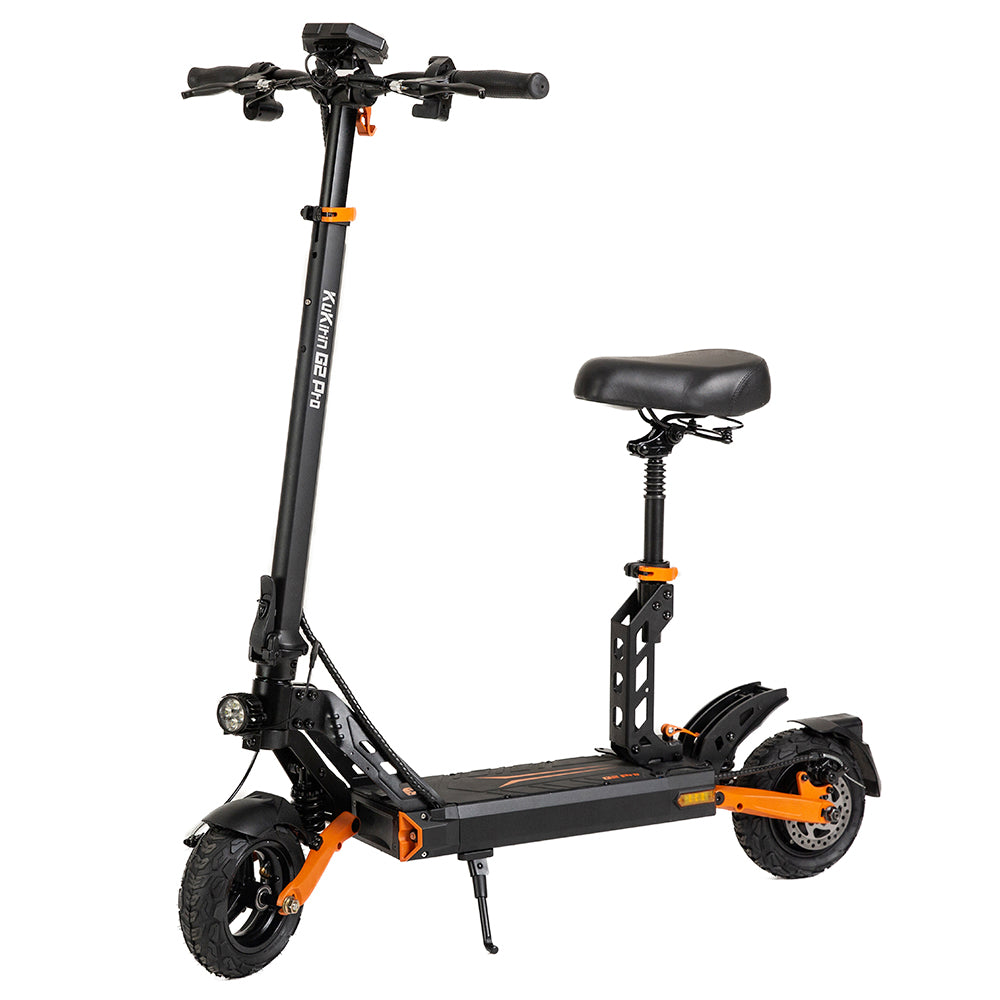 Trottinette électrique KuKirin G2 Pro avec pneus tout-terrain de 9 pouces, moteur 600W, vitesse de 45 km/h, batterie de 48V 15Ah pour une autonomie de 55 km avec siège détachable