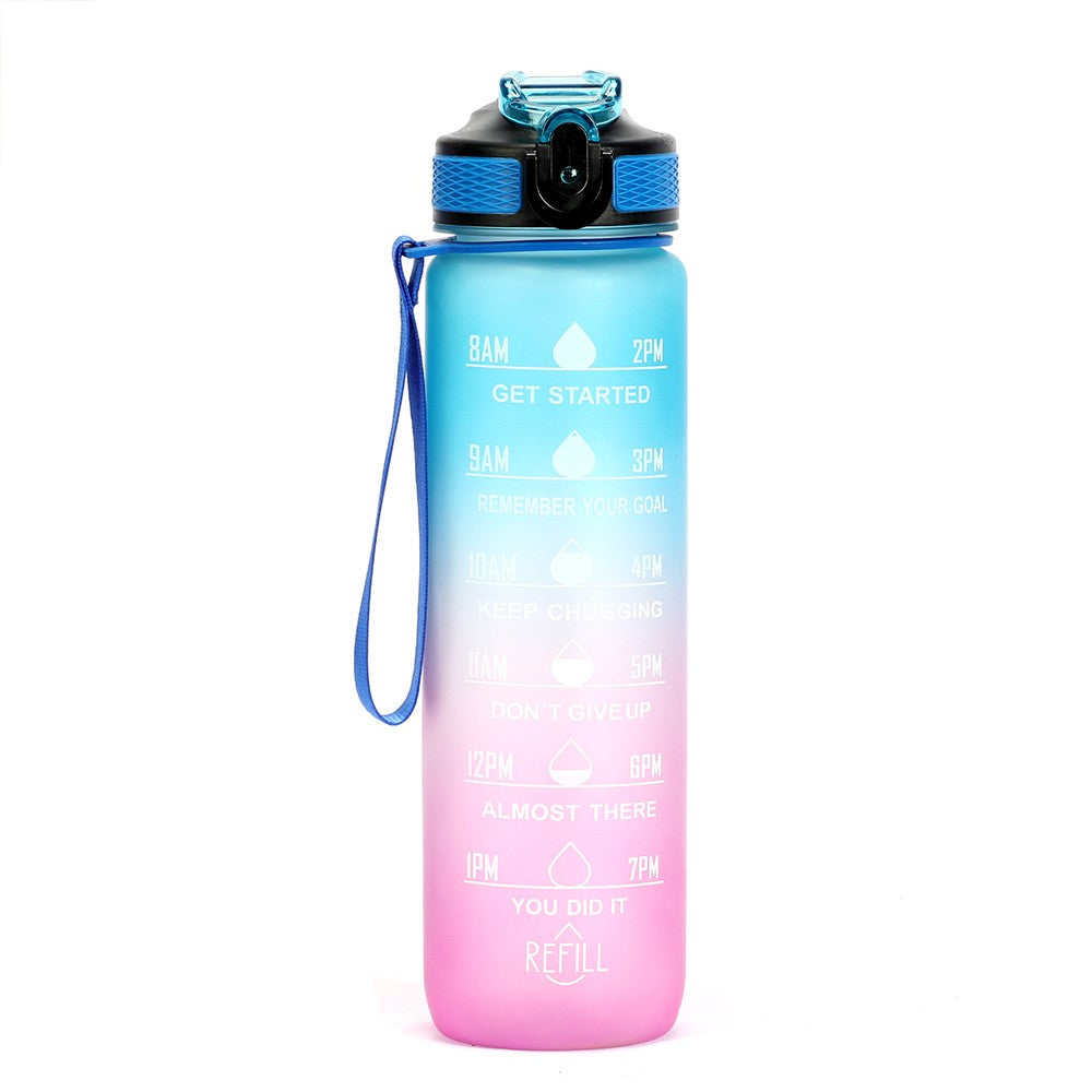 Motivational Sports Water Bottle with Straw 32oz