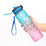 Motivational Sports Water Bottle with Straw 32oz