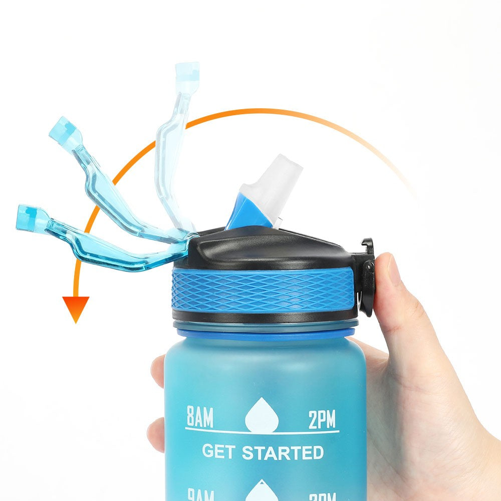 Motivational Sports Water Bottle with Straw 32oz