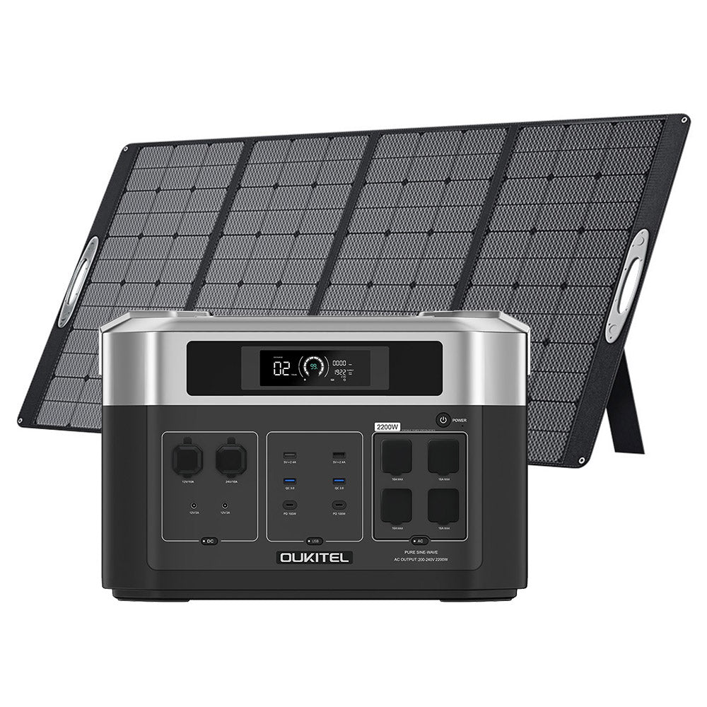 OUKITEL BP2000 Portable Power Station+PV400 400W Foldable Solar Panels