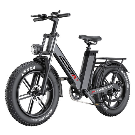 PHNHOLUN C6 Pro Electric Bike 20" Fat Tires 1000W Motor 48V 17Ah Battery