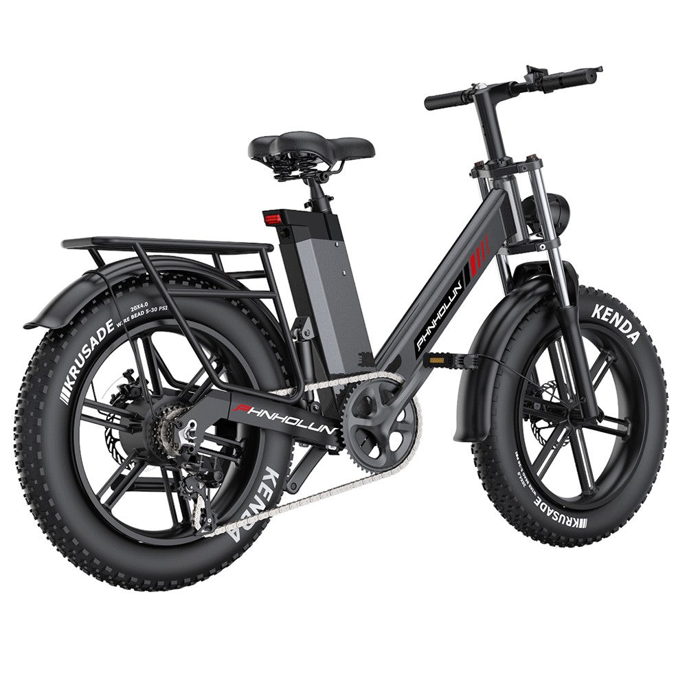 PHNHOLUN C6 Pro Electric Bike 20" Fat Tires 1000W Motor 48V 17Ah Battery