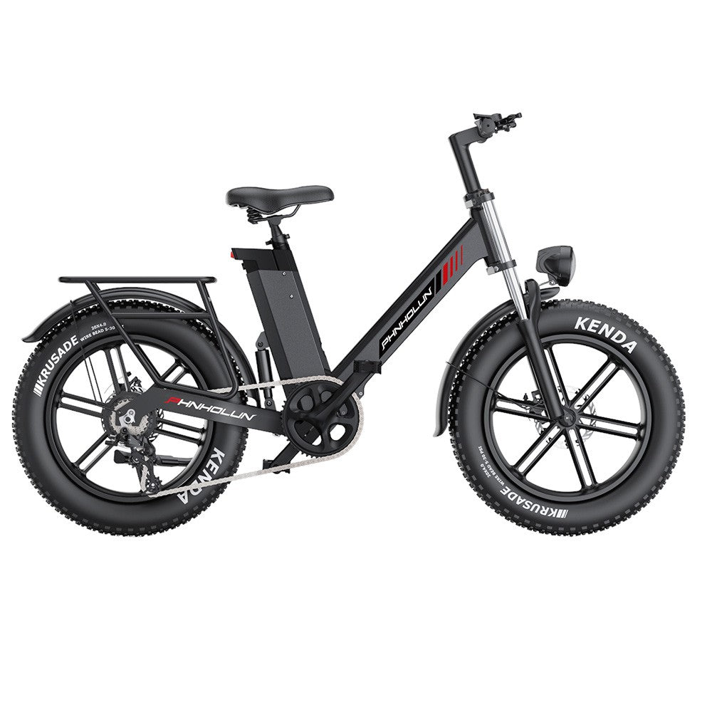 PHNHOLUN C6 Pro Electric Bike 20" Fat Tires 1000W Motor 48V 17Ah Battery