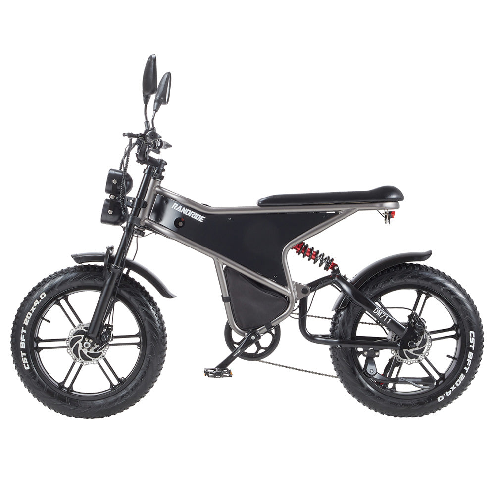 RANDRIDE DM711 Electric Dirt Bike 20" Off-Road Fat Tires Dual 1000W Motor