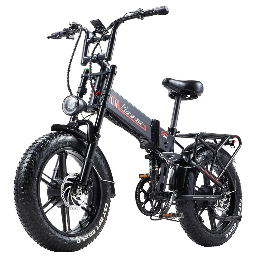 RANDRIDE YX20M-2 Electric Bike 20" Off-Road Fat Tires Dual 1000W Motor