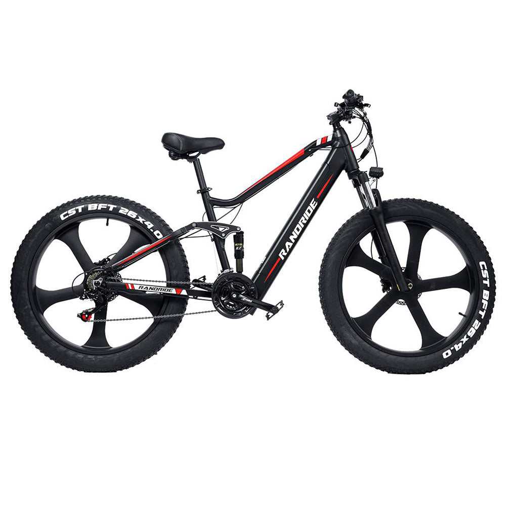 RANDRIDE YX90M Electric Mountain Bike 26" Tires 1000W Motor 48V 13.6Ah Battery