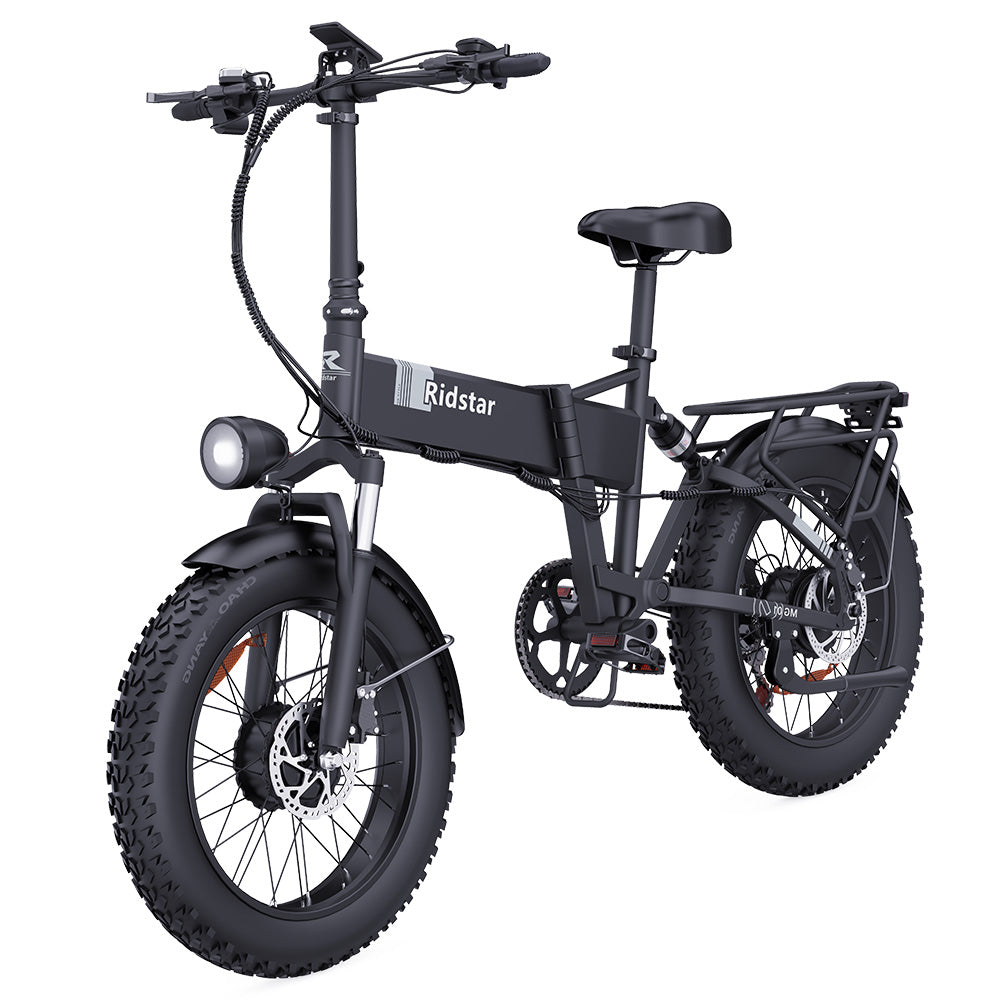 Ridstar H20 Pro Electric Bike 20" Fat Tires Dual 1000W Motors 48V 23Ah Battery