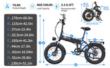 Ridstar H20 Pro Electric Bike 20" Fat Tires Dual 1000W Motors 48V 23Ah Battery