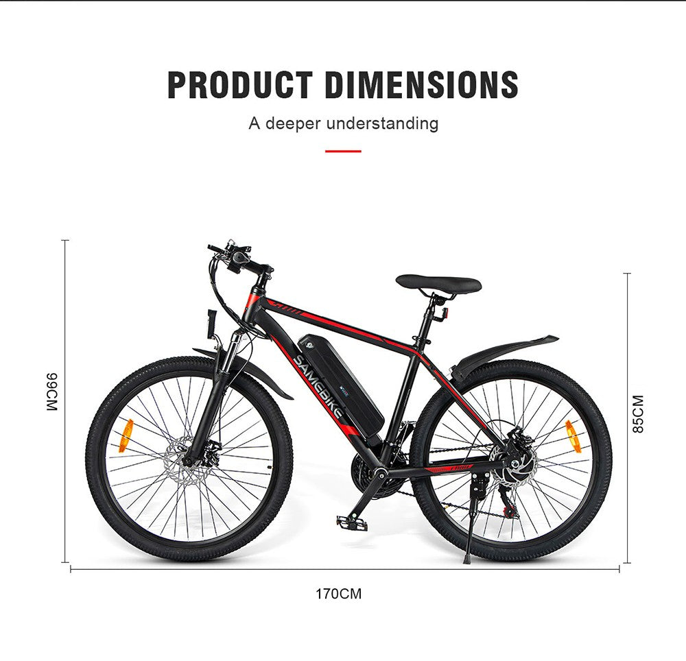 SAMEBIKE SY26 Electric Bike 26" Tires 350W Motor 36V 10Ah Battery