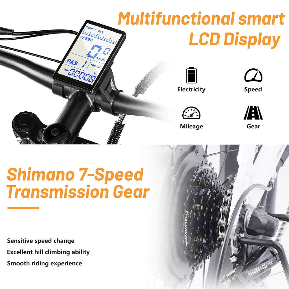 Shengmilo MX06 Electric Off-Road Bike 26" Tires 500W Motor 48V 17.5Ah Battery