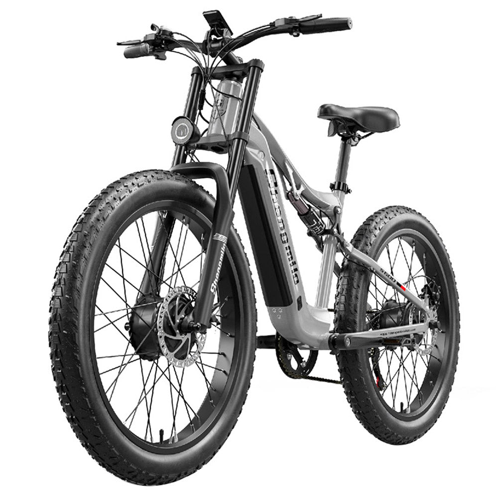 Shengmilo S600 Electric Bike 26" Fat Tires Dual 1000W Motors 48V 17.5Ah Battery