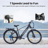 Touroll J1 Electric Trekking Bike 27.5" Tires 250W Motor 36V 15.6Ah Battery