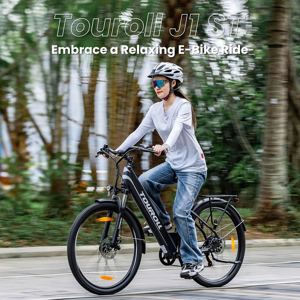 Touroll J1 ST Bicicleta de trekking eléctrica 27,5'' batería del motor 36V 15.6Ah 250W