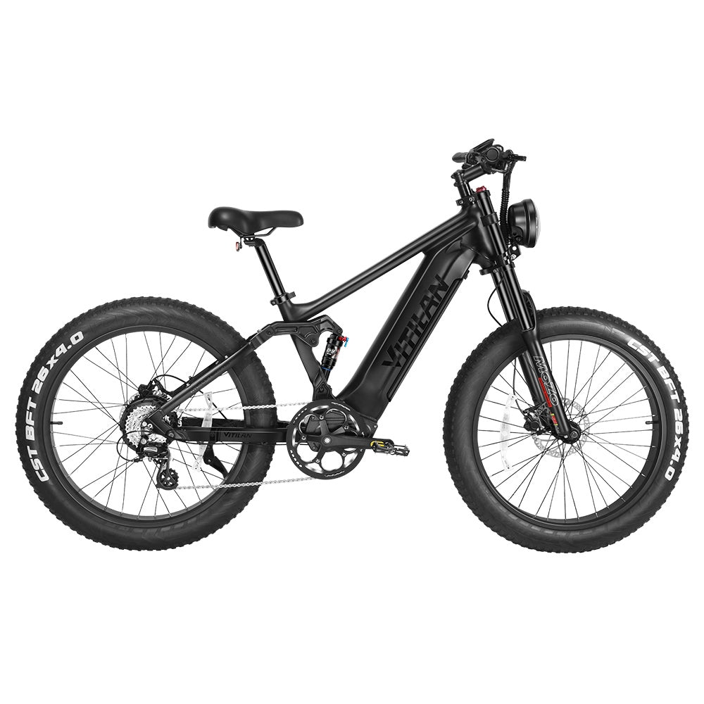 Vitilan T7 Mountain Electric Bike 26" Fat Tires 750W Motor 48V 20Ah Battery