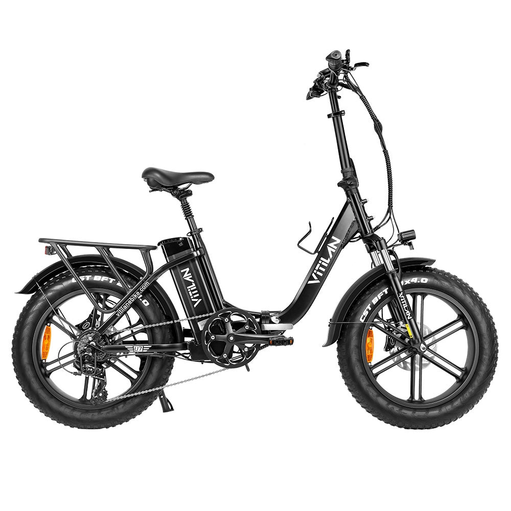 Vitilan U7 2.0 Folding Electric Bike 20" Fat Tires 750W Motor 48V 20Ah Battery